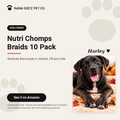 Nutri Chomps rawhide-free braided dog chews, 10 count