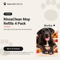 RinseClean microfiber spin mop replacement heads, 4 pack