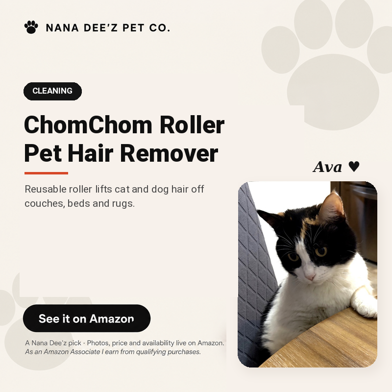 ChomChom reusable pet hair remover roller, black
