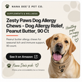 Peanut butter dog allergy relief soft chews, 90 count