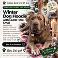 Reversible plaid fleece-lined dog winter vest with leash hole