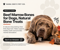 Beef marrow dog bones for large aggressive chewers, 3 pack