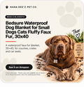 Fluffy waterproof faux fur dog blanket, 30x40