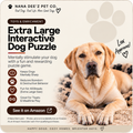 XL interactive dog puzzle toy with adjustable treat compartments