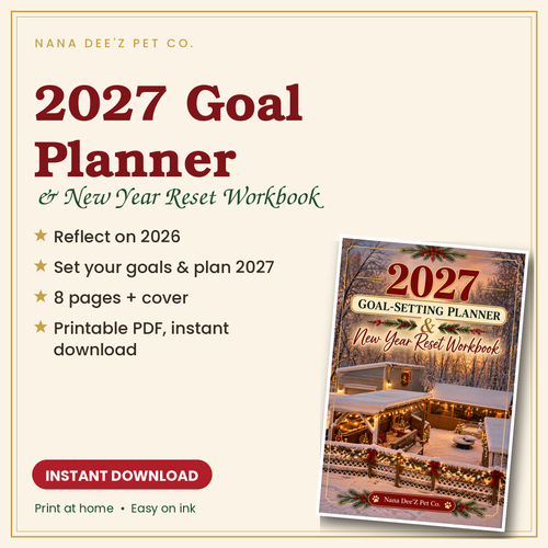 2027 goal-setting planner and New Year reset workbook, printable PDF